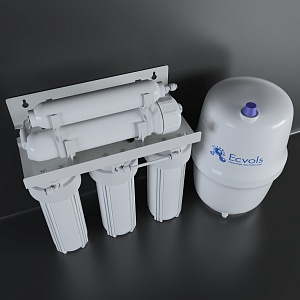 Обратный осмос Ecvols RO-55, 5 ступеней очистки, без помпы и минерализатора, бак 10л,150 л/сутки
