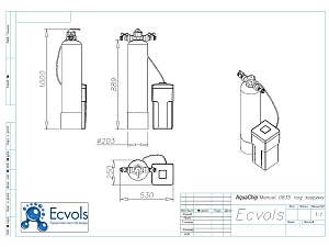 Чертеж - Фильтр умягчения AquaChip Manual 0835 под загрузку